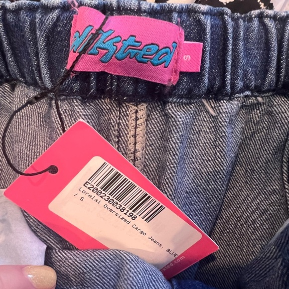 NWT Edikted Lorelai Oversized Cargo Jeans Size S - Picture 9 of 9